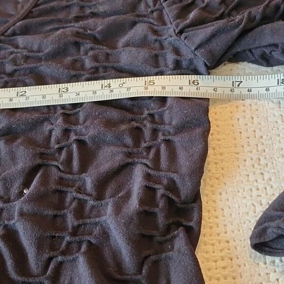 Tees by Tina Neena Groove Black Long Sleeve Stretch‎ Sz. OS Tunic - Picture 9 of 11